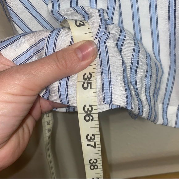 Favlux 1XL dress blue white stripes button tie - Picture 5 of 8